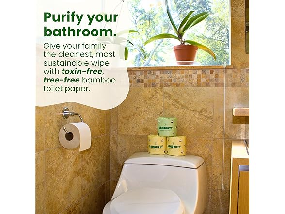Bamboo Toilet Paper, 24 Mega Rolls
