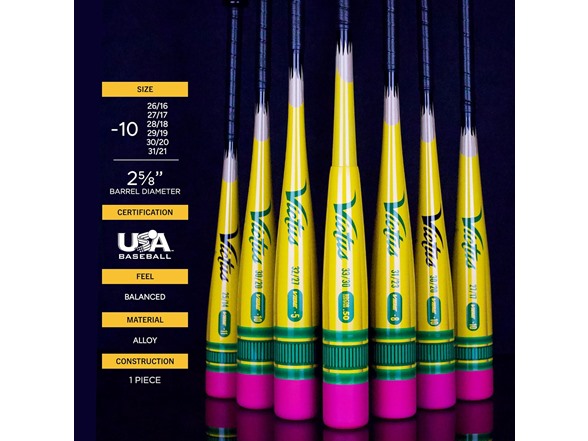 Victus Vibe Pencil Baseball Bat, 2 5/8" Barrel, -10 Drop