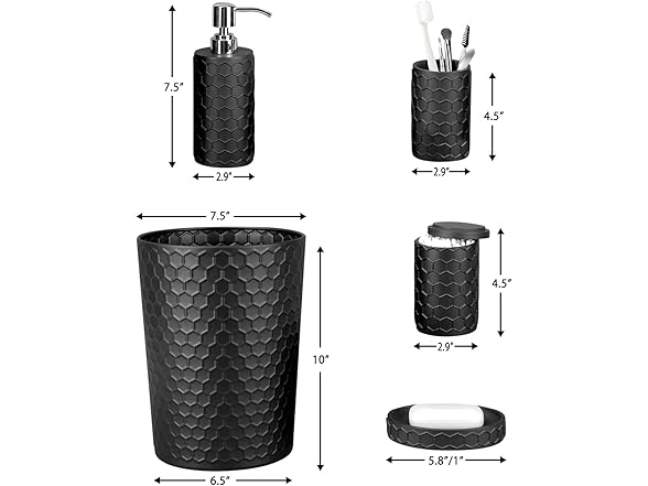 SOFTFLAME Bathroom Accessory Set