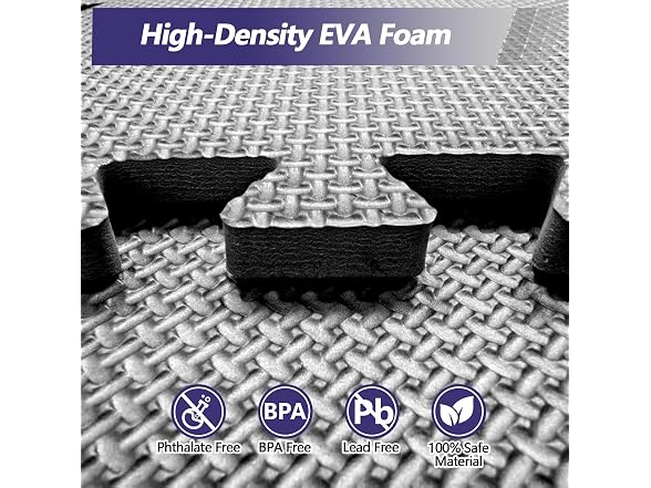 MAXTBEE 1/2 inch Thickened Interlocking Foam Floor Mats (24 Sq Ft), 6 Tiles 