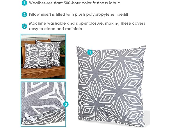 Sunnydaze Indoor and Outdoor Decorative Throw Pillows Set of 2