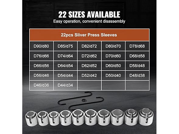 VEVOR 27 PCS Pull and Press Sleeve Kit
