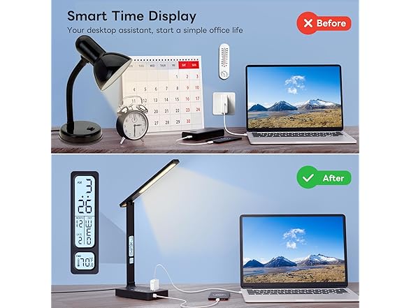 Desk Lamp With Usb Charging Port: Led