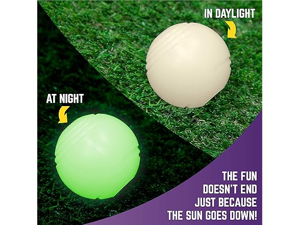 Chew King Glow Fetch Ball 2pk