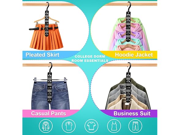JIAYIISHU 12 Pack Space Saving Hangers for Closet