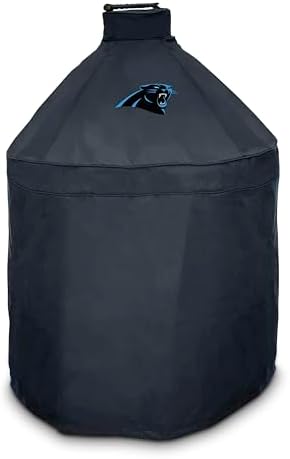 FANMATS 42786 NFL - Carolina Panthers - Black KAMADO Style Grill Cover with Primary Logo - 27" x 27" x 40"
