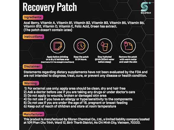 Siloran Recovery Patch - Alcohol Flush