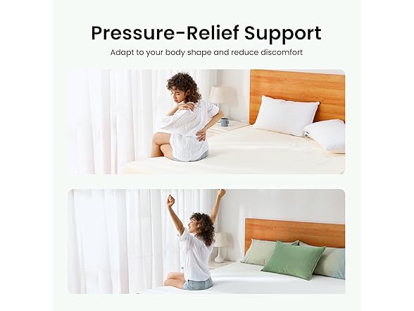 Marsail Memory Foam Mattress Topper Queen