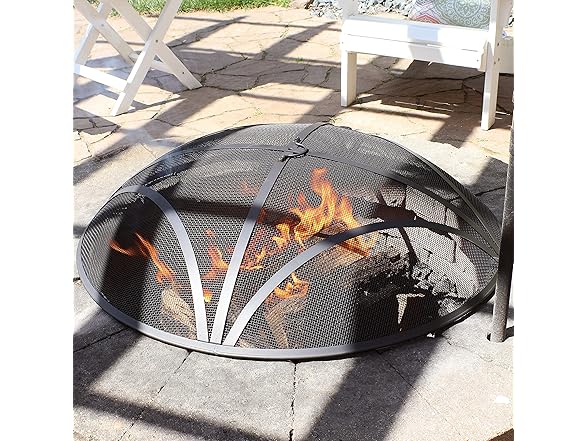 Reinforced Steel Mesh Fire Pit Spark Screen