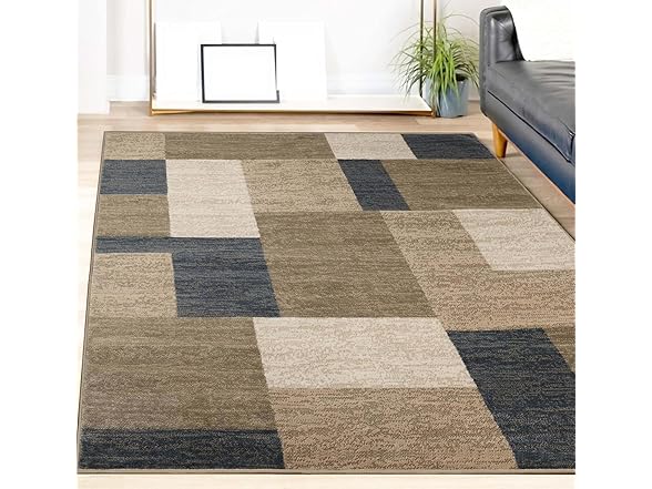 Superior Mid-Century Modern Geometric Area Rug