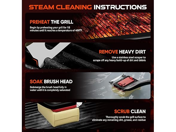 NEWKITCHEN Bristle-Free Steam Cleaning Grill Brush