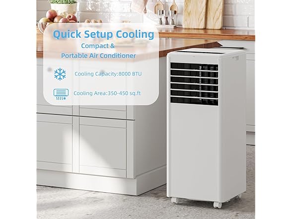 dainslef 8000 BTU 4-in-1 Portable Air Conditioner