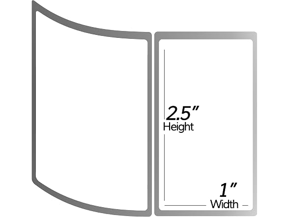 Direct Thermal Labels, 2.5" x 1", 1" Core, 13800 Labels, 10 Rolls