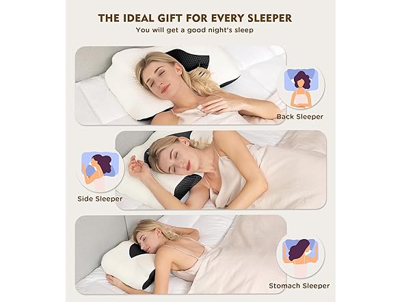 Osteo W0012 Cervical Bed Pillow for Neck Pain Relief