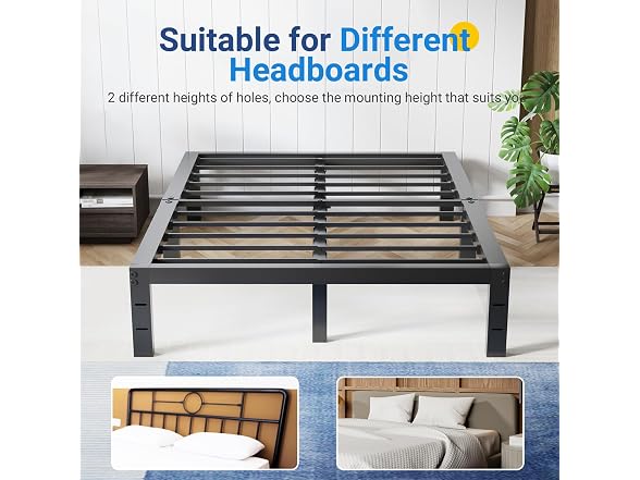 Avenco Metal Platform Bed Frame King