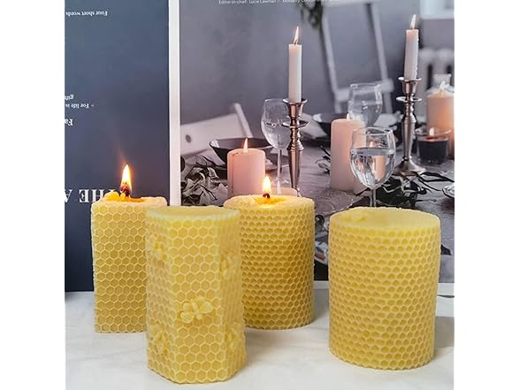 3D Bee Honeycomb Candle Molds Beehive