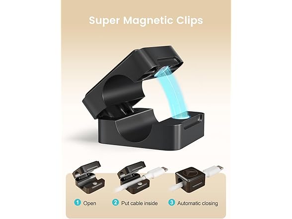 Magnetic Cable Clips 8pk