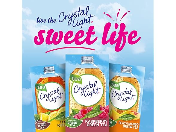 10CT Crystal Light Raspberry Green Tea Packets