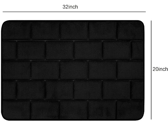 Memory Foam Bath Mat, Large 32''x20'' Ultra