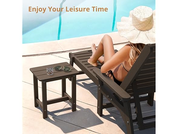 Outdoor Side Table, HDPS Small Outdoor