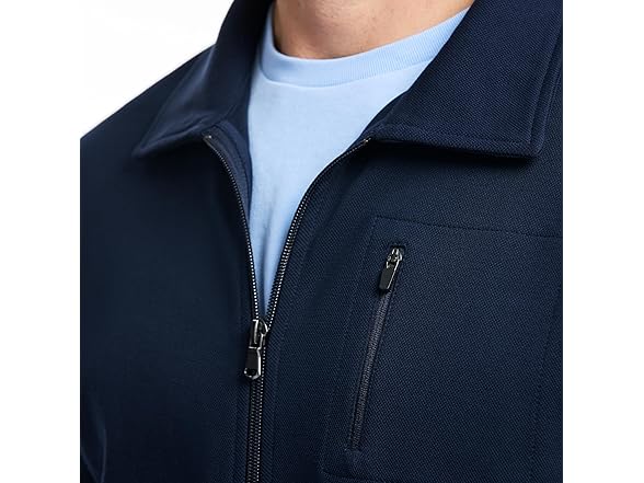 SAKS Fifth Avenue Mens Pique Premium Knit FullZip