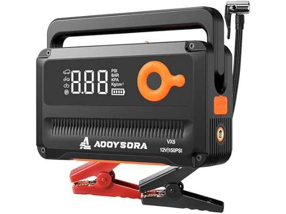 Car Battery Jump Starter with Air Compressor 6000A