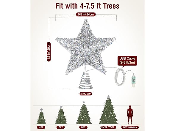Luxspire Christmas Tree Topper