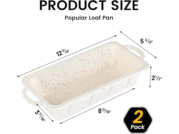 Vinino 2 Pack XLarge Nonstick Silicone
