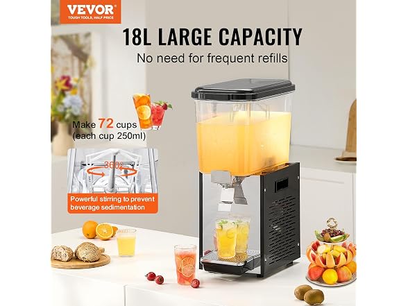 Commercial Beverage Dispenser, 18 L / 19