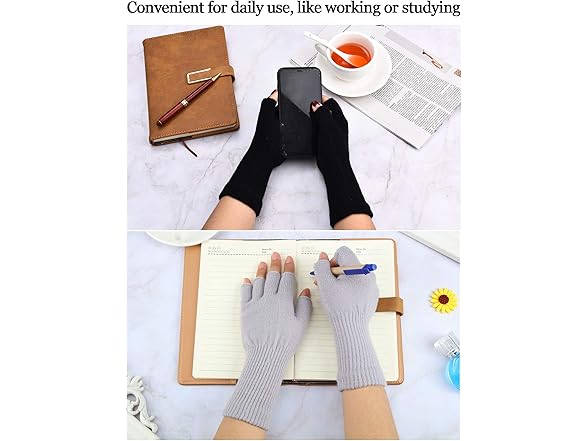 SATINIOR 8 Pack Women Fingerless Gloves