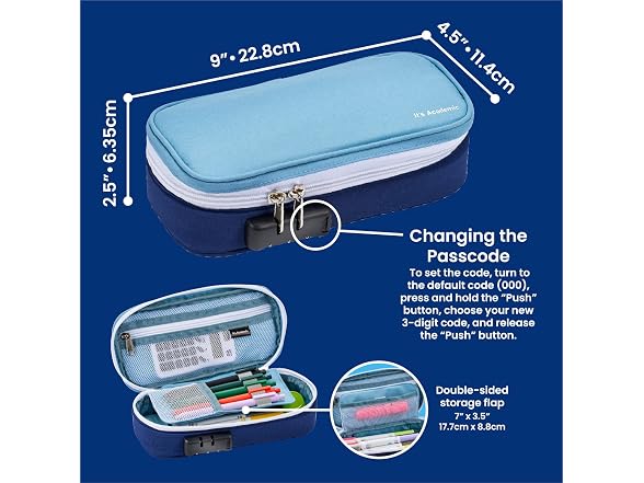 It's Academic Locking Pencil Case