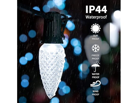 Brightown C9 Christmas String Lights Outdoor 50ft Led Christmas Lights