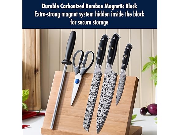 HENCKELS  Damascus 6-pc Magnetic Easel Damascus Knife Set
