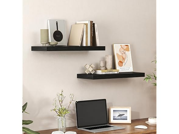 Floating Shelves 23.6" W x 9.3" D Black
