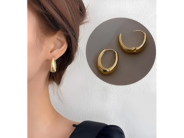 Lamdo Chunky Gold Hoop Earring