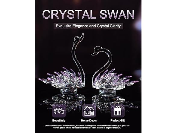 CITYLOVE Mothers Day Crystal Swan