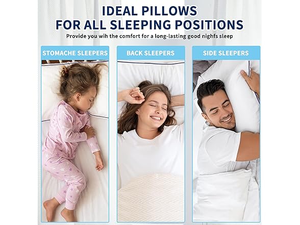 Hotel Quality Cooling King Pillows Set of 4