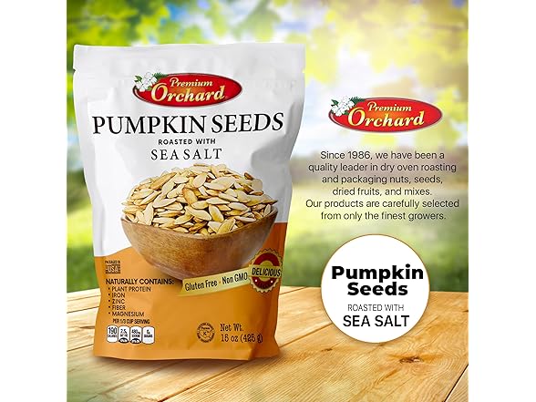 1PK ROASTED PUMPKIN SEEDS to Eat in Shell