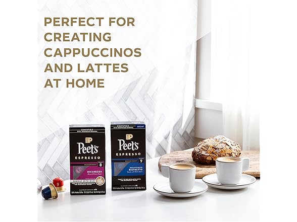 (100ct) Peet’s Coffee Nespresso Capsules Variety Pack w/ Decaf