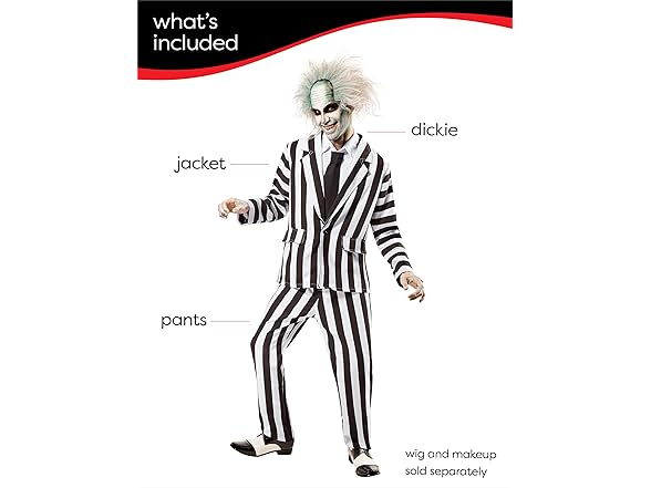 Rubies Rubies Beetlejuice: Beetlejuice Costume for Adults