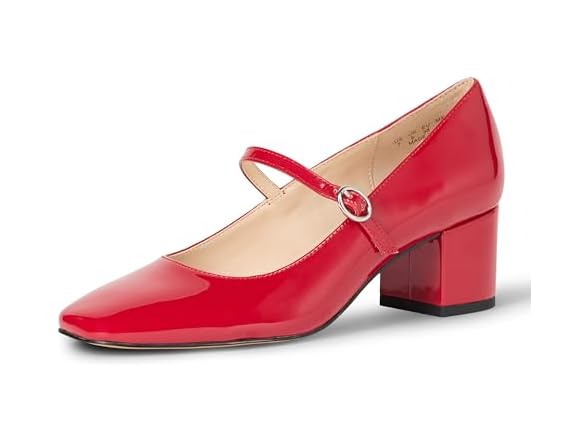 The Drop Women's Red Aoki Heeled Mary Jane (8)