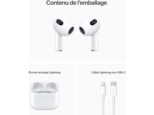 Apple AirPods with Lightning Charging Case (3rd Generation) (Open Box)