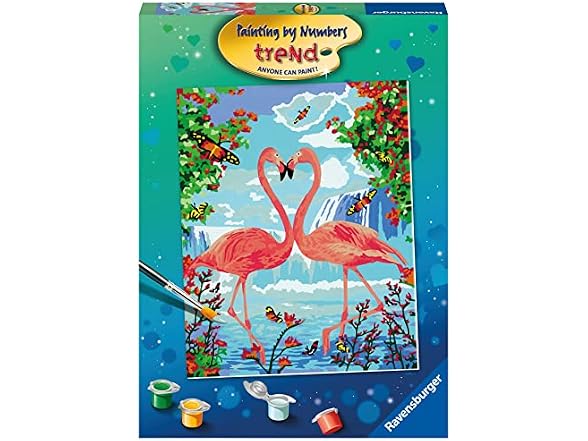 Ravensburger Flamingo Love Paint by Numbers Kit Up