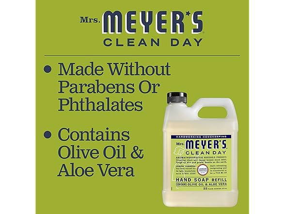 Mrs Meyer's Lemon Verbena Refill, 33oz