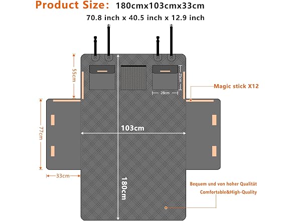 Enkinil Dog Cargo Cover Liner, Durable Waterproof