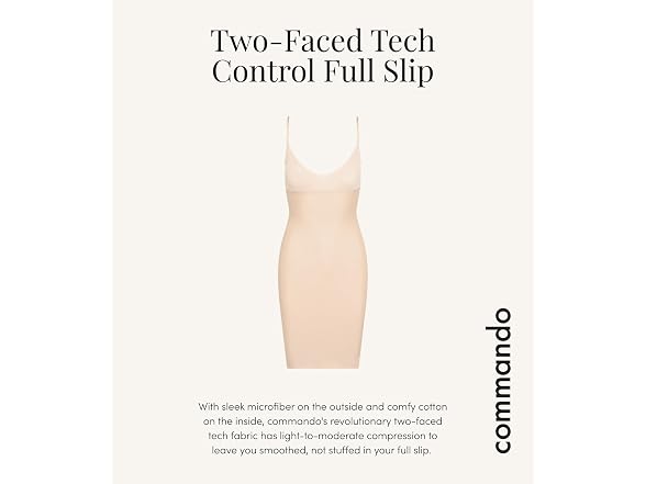 Commando Two-Faced Tech Control Full Slip Dress