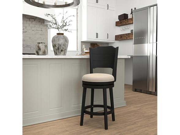 Hillsdale Clarion Swivel Stool, Black