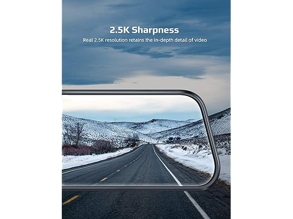 2.5K Mirror Dash Cam Voice Control, Dual