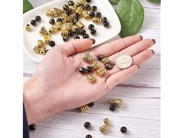 Pandahall 155pcs 8mm Buddhist Feng Shui Beads