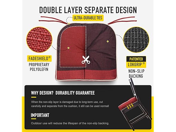 Non Slip Gel Memory Foam Chair Cushions